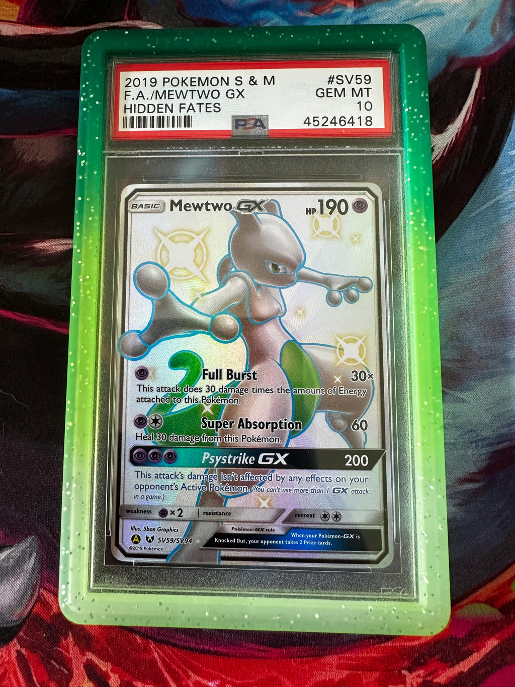 Mewtwo GX Full Art Shiny PSA 10